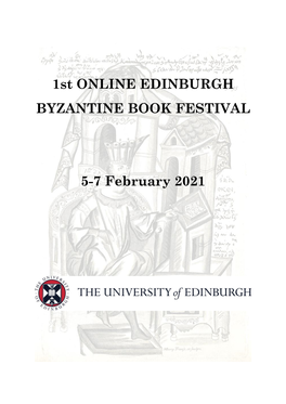 1St ONLINE EDINBURGH BYZANTINE BOOK FESTIVAL 5-7