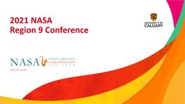 2021 NASA Region 9 Conference