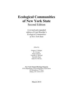 Ecological Communities of New York State, Second Edition