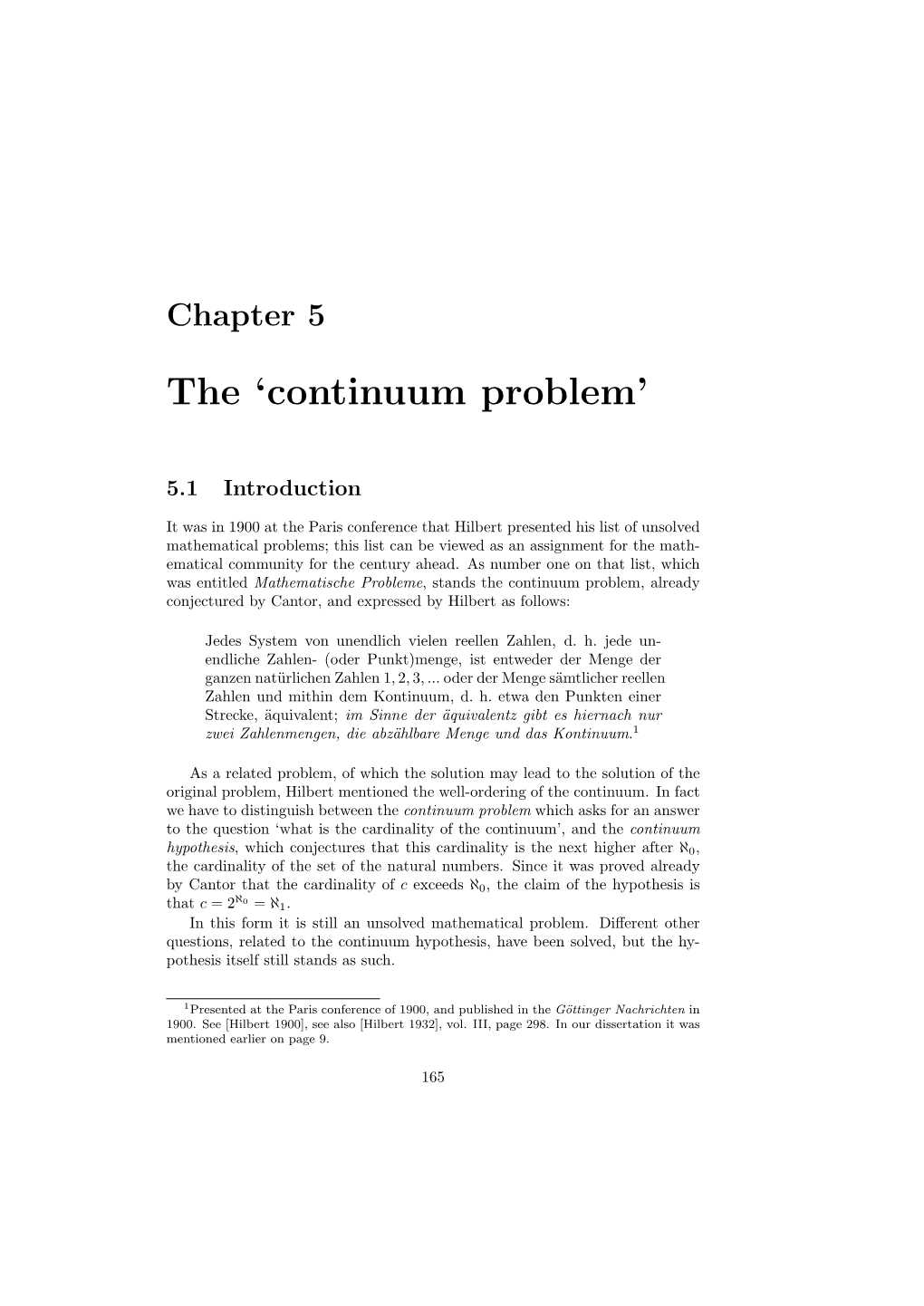 The 'Continuum Problem'