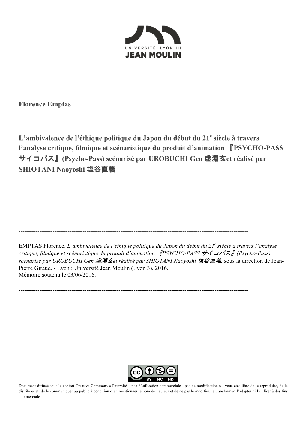 Florence Emptas L'ambivalence De L'éthique Politique Du Japon Du