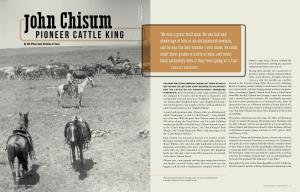 PIONEER CATTLE KING “He Was a Great Trail Man