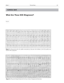 What Are These ECG Diagnoses?
