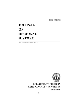 Journal of Regional History