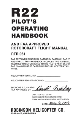 R22 Pilot's Operating Handbook