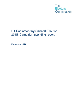 Our Report on Campaign Spending for the 2015 UK General Election