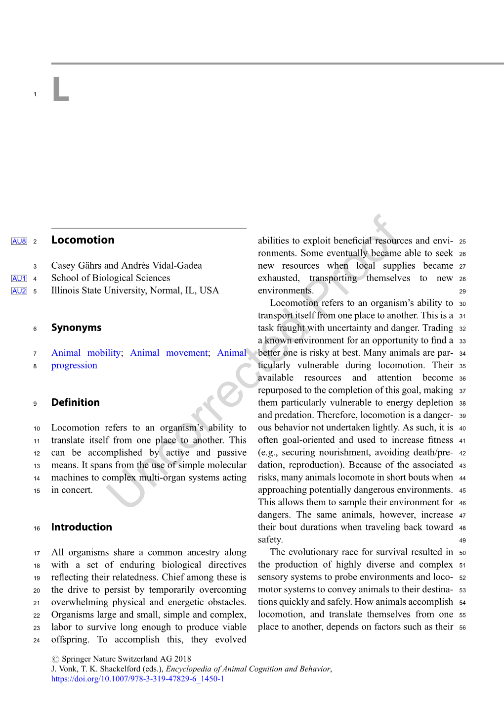 Locomotion Abilities to Exploit Beneﬁcial Resources and Envi- 25 Ronments