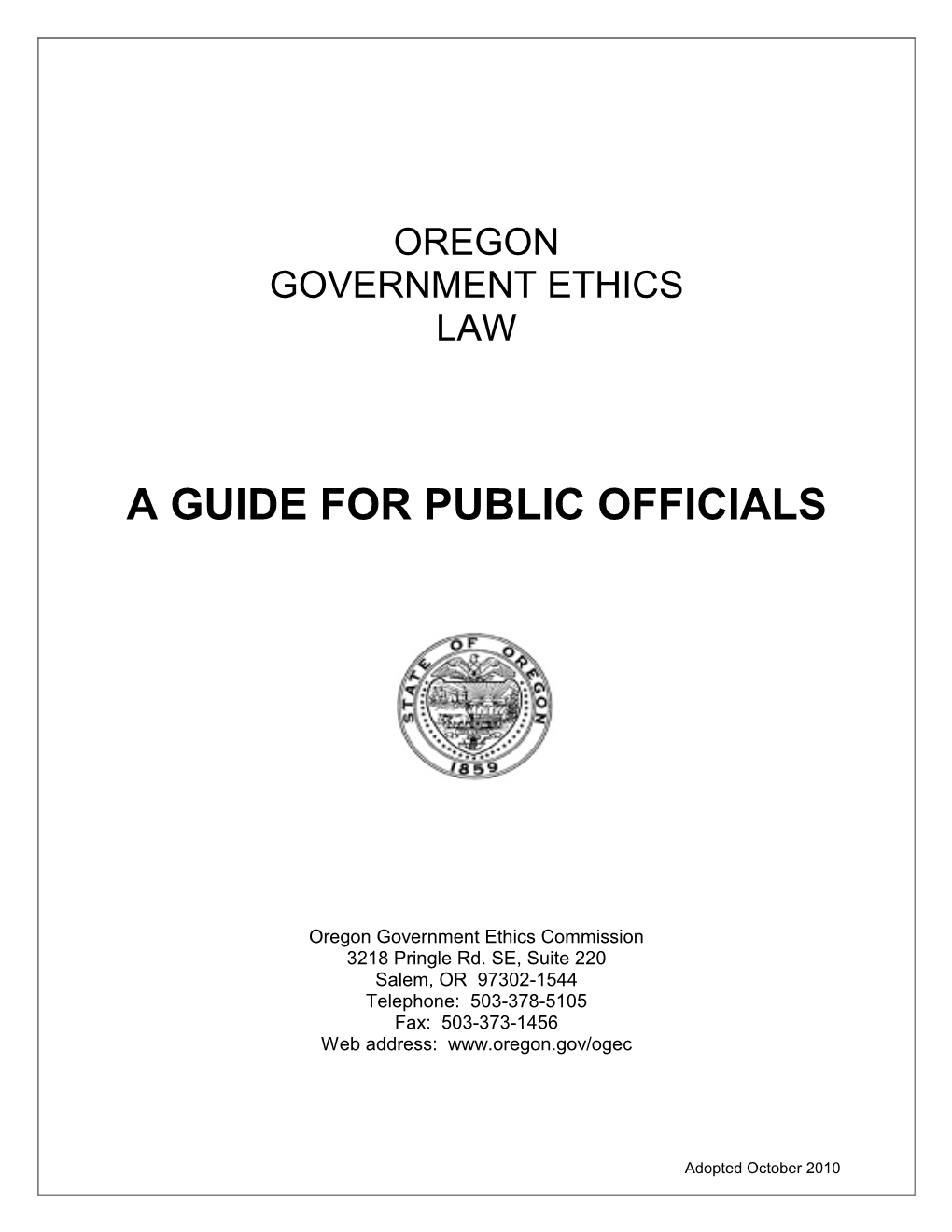 A Guide for Public Officials
