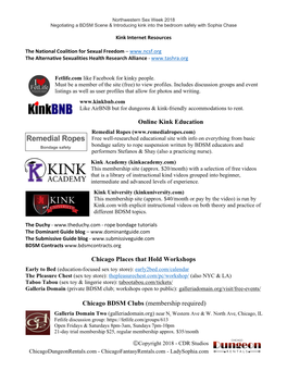 Online Kink Education Chicago Places