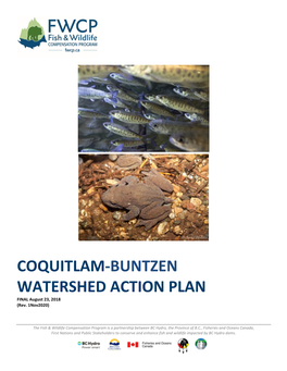COQUITLAM-BUNTZEN WATERSHED ACTION PLAN FINAL August 23, 2018 (Rev