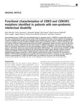 Functional Characterization of CDK5 and CDK5R1 Mutations Identified In