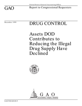Assets DOD Contributes to Reducing the Illegal Drug Supply Have Declined