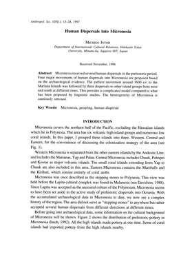 Abstract Micronesia Received Several Human Dispersals in the Prehistoric Period