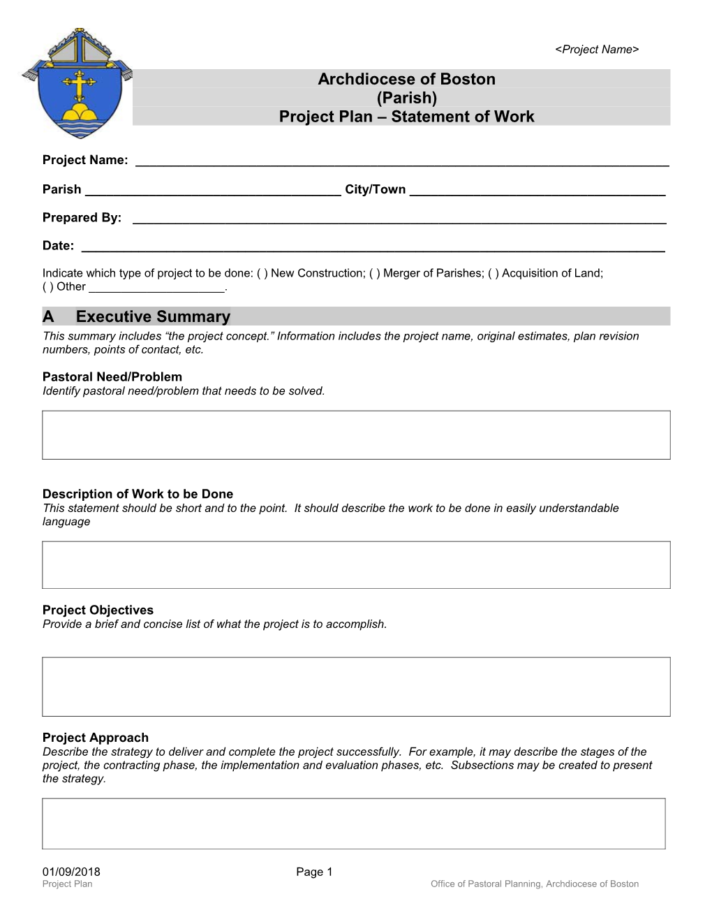 Project Plan Template