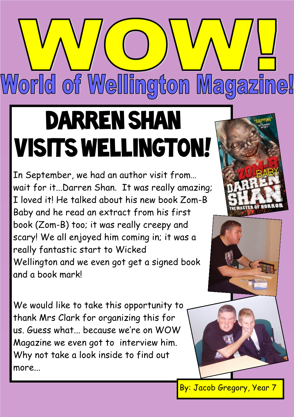 Darren Shan Visits Wellington!