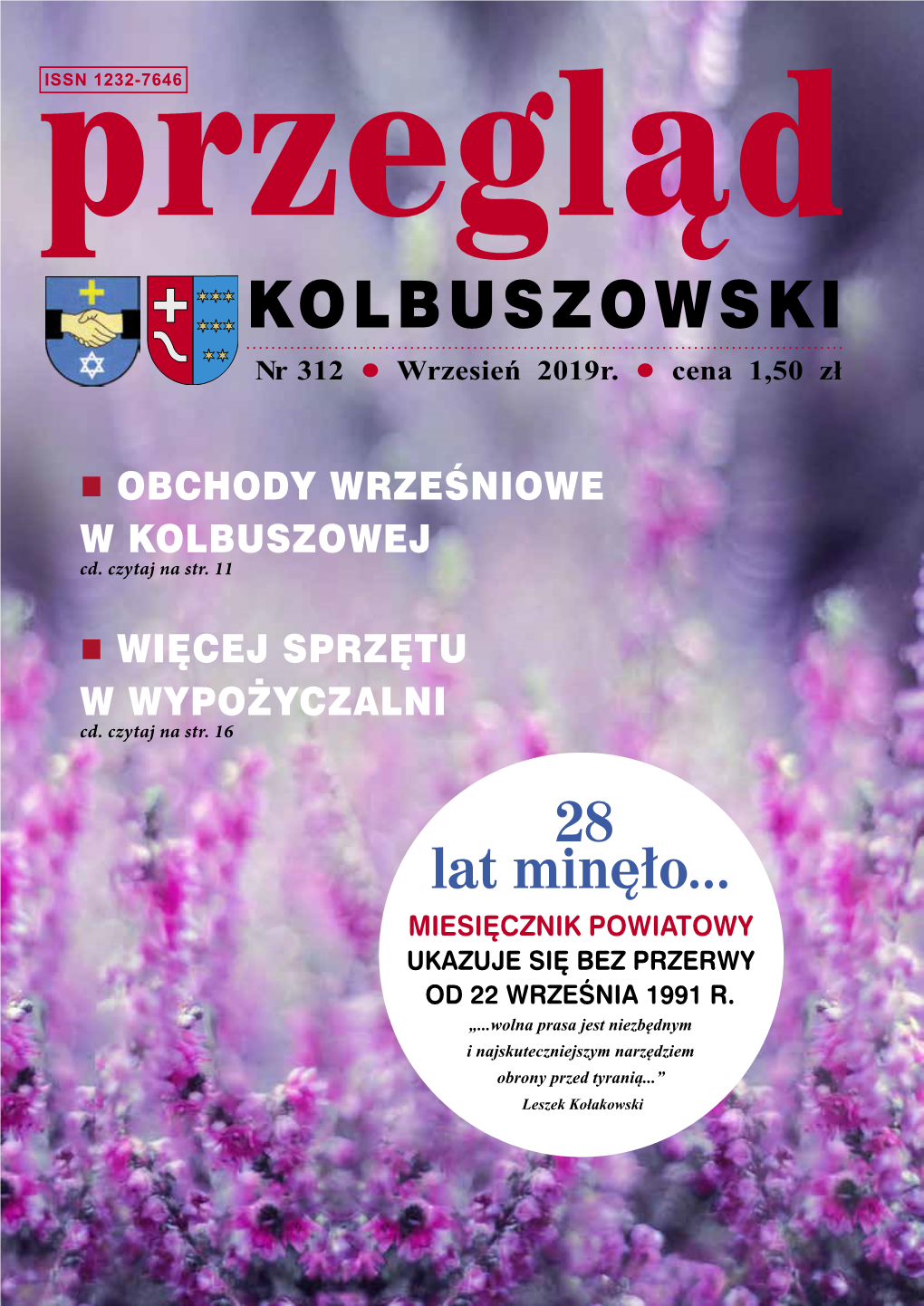 Przegląd KOLBUSZOWSKI Nr 312 DOBRY CZAS DLA PODKARPACIA