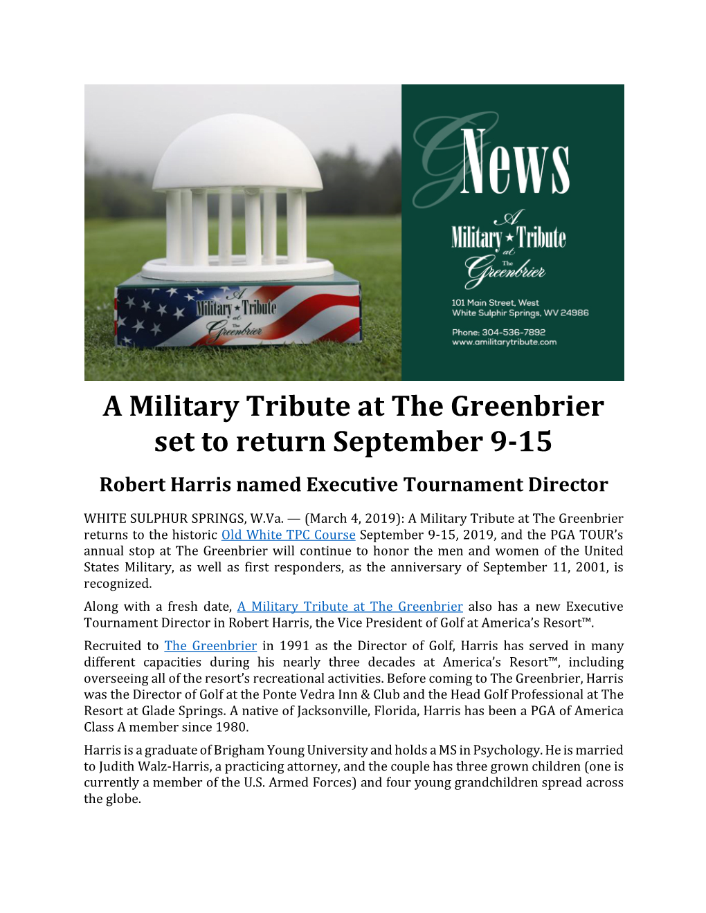 Military Tribute September Release