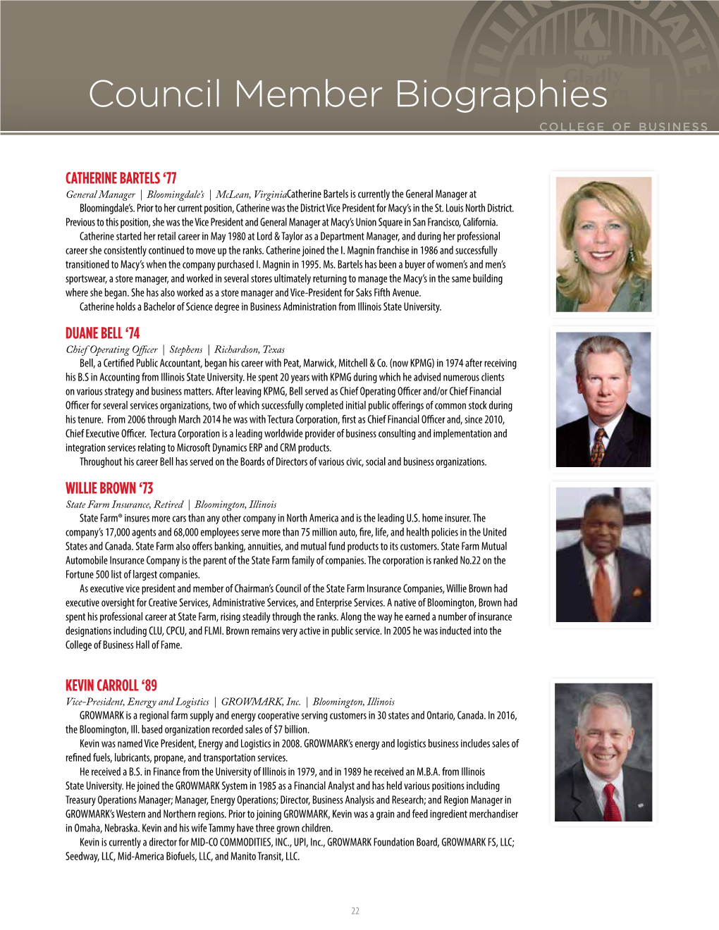 COB Advisory Council Members Biographies