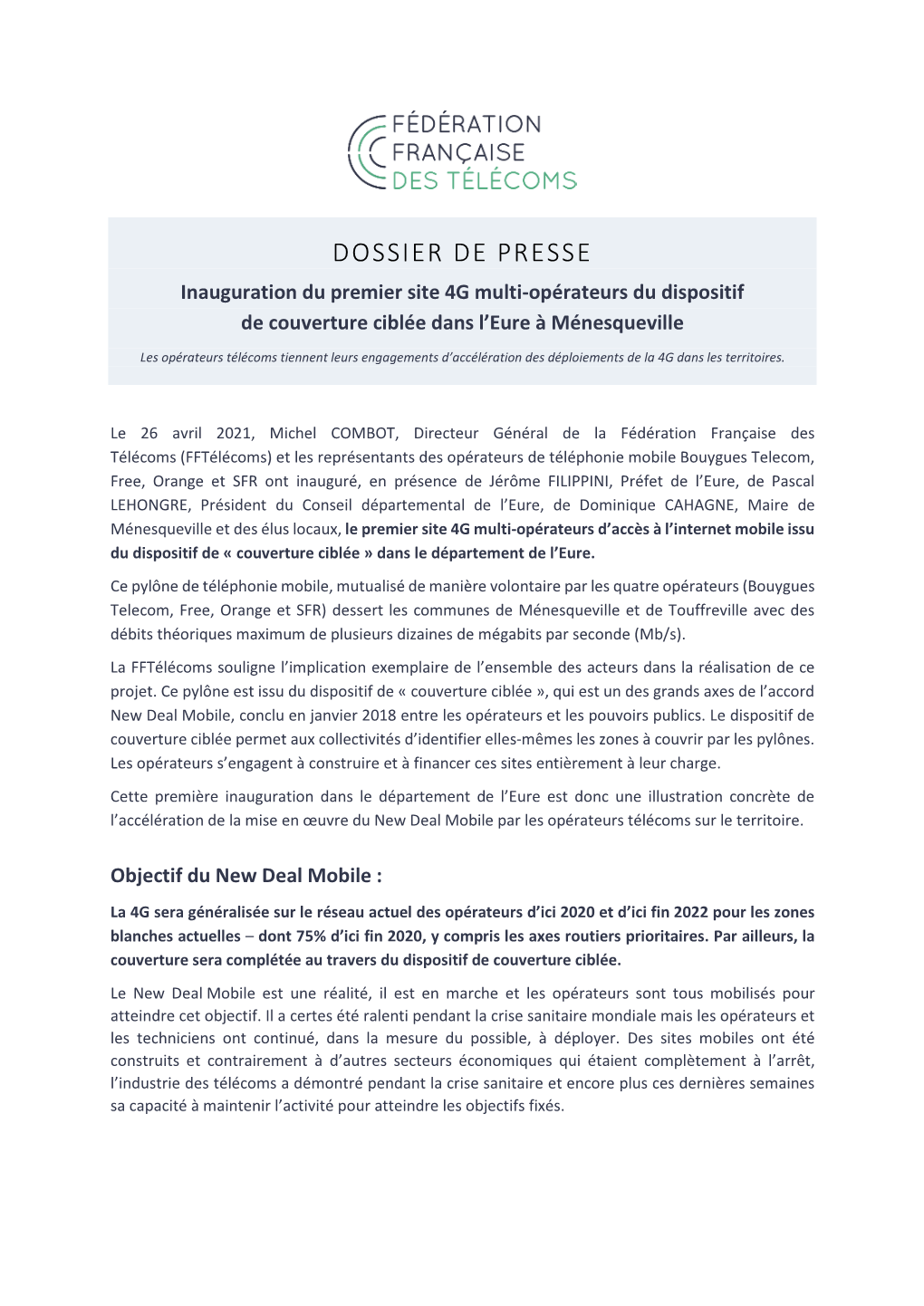 Consulter Le Dossier De Presse