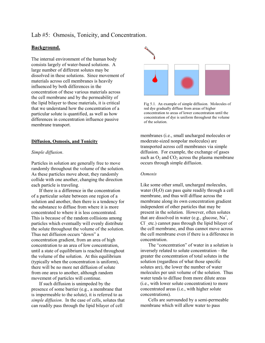 Osmosis, Tonicity, and Concentration