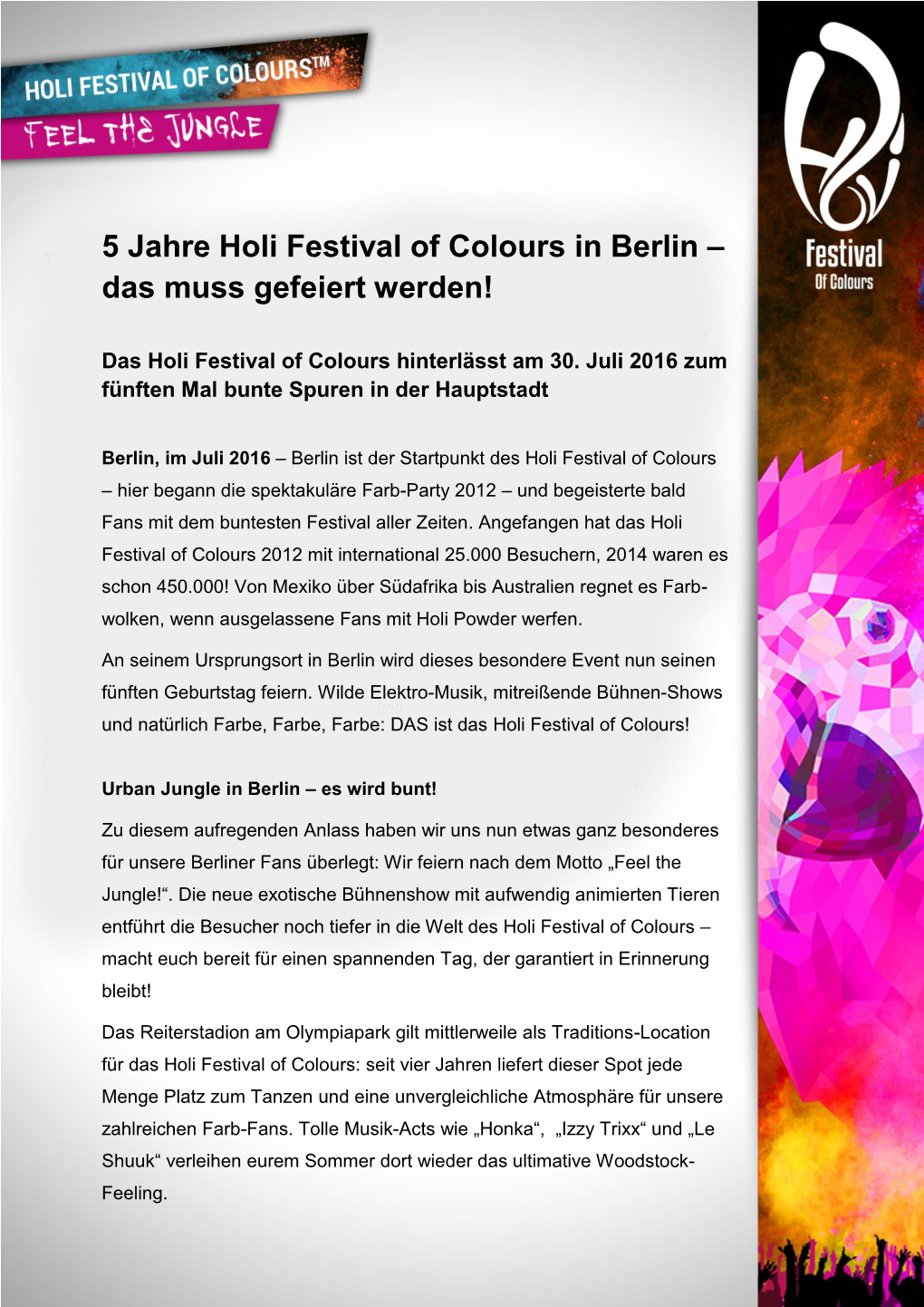 5 Jahre Holi Festival of Colours in Berlin – Das Muss Gefeiert Werden!