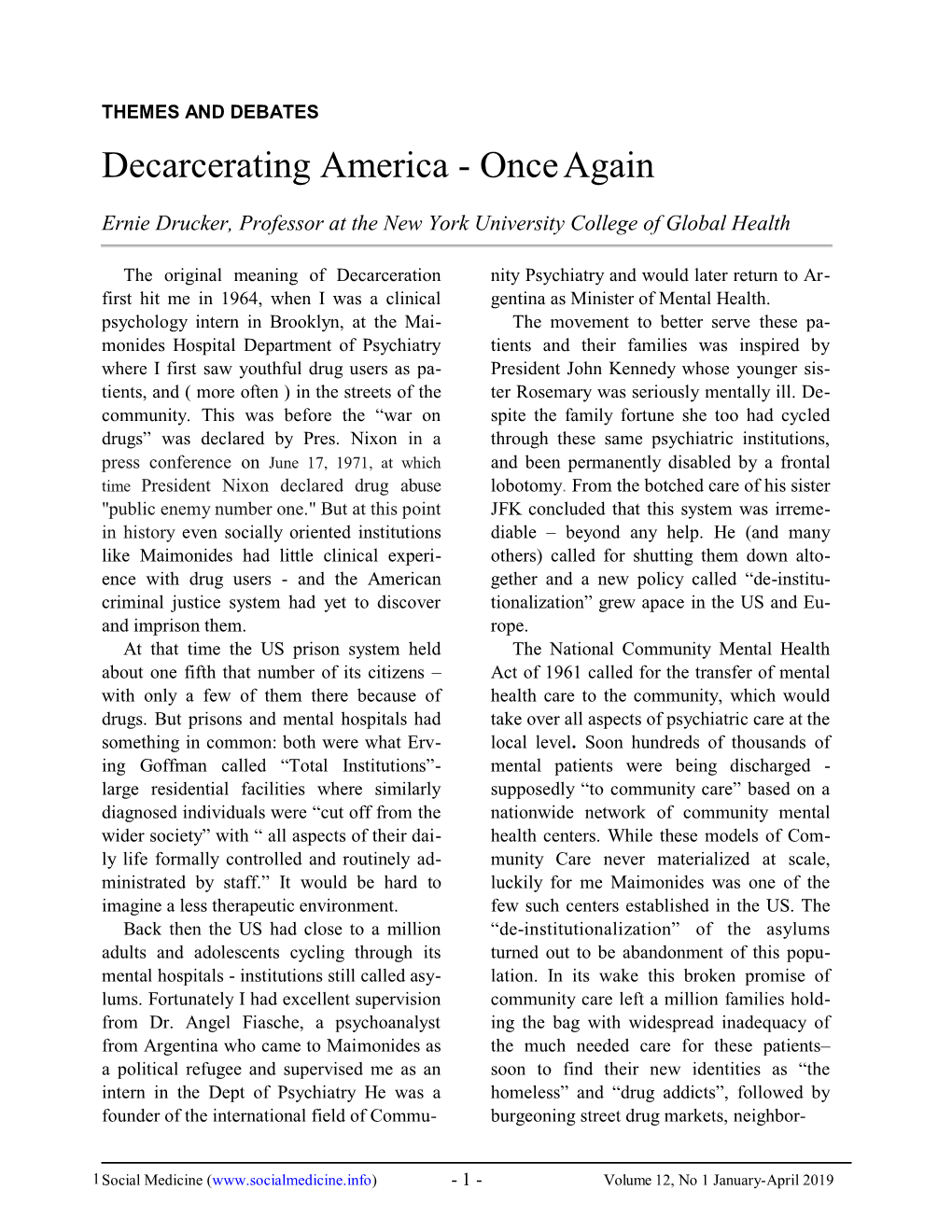 Drucker Decarcerating America ORIG-ENG 2018-11 Final