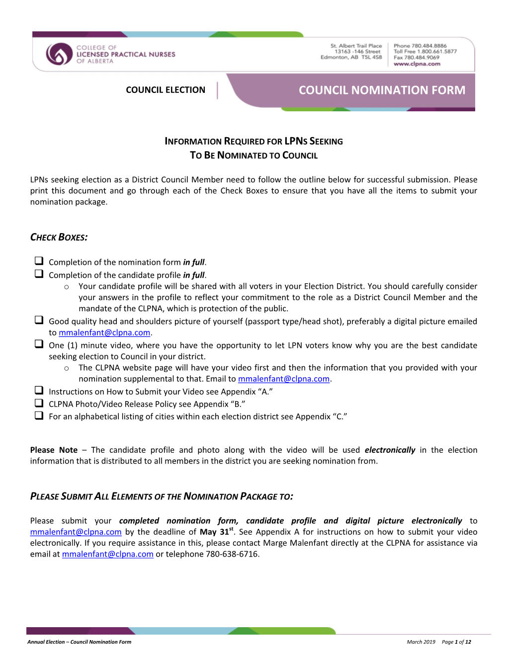 DOWNLOAD Council Nomination Form