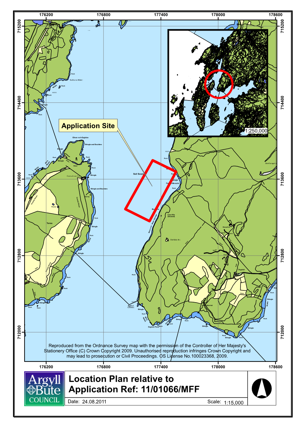 11/01066/MFF ° Date: 24.08.2011 Scale: 1:15,000