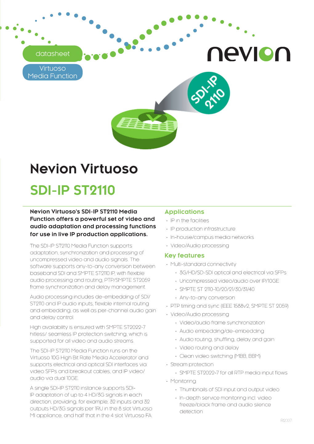Nevion Virtuoso SDI-IP ST2110