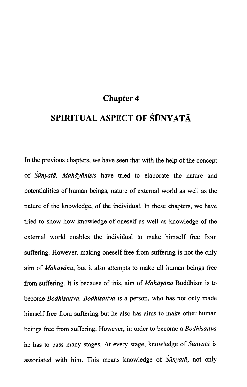 Chapter 4 SPIRITUAL ASPECT of SUNYATA