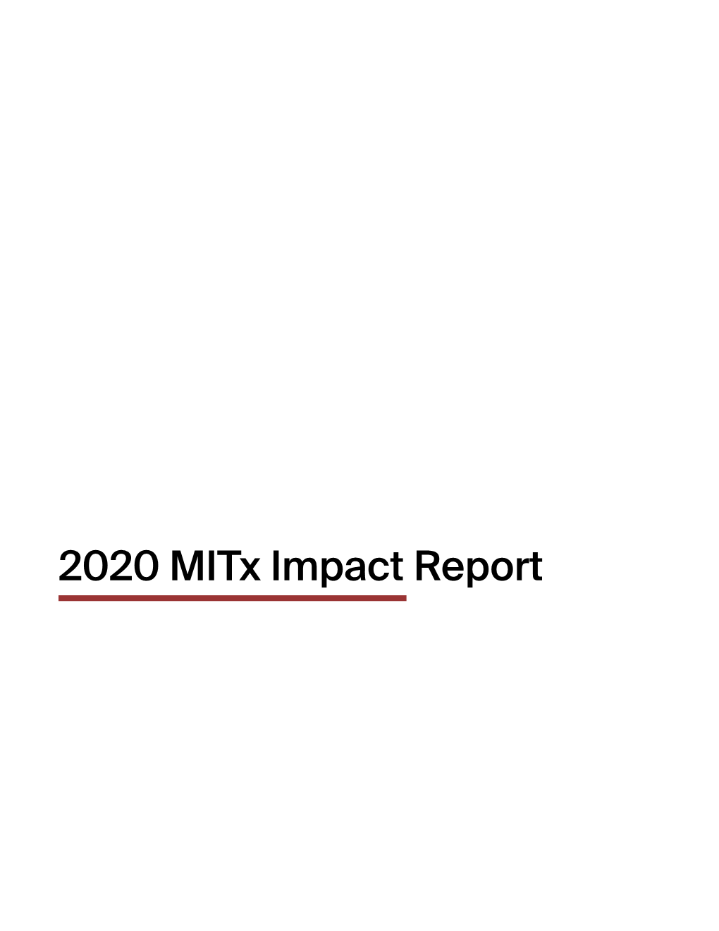 2020 Mitx Impact Report Reflections