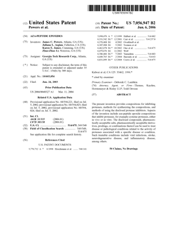 United States Patent (10) Patent N0.: US 7,056,947 B2 Powers Et A]