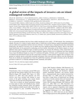 A Global Review of the Impacts of Invasive Cats on Island Endangered Vertebrates