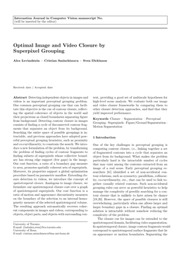 Optimal Image and Video Closure by Superpixel Grouping