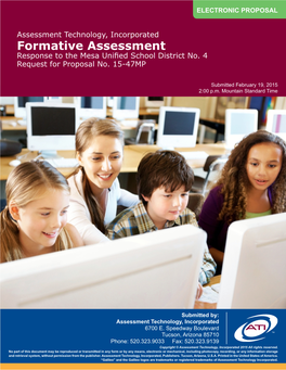 Formative Assessment Response to the Mesa Unified School District No