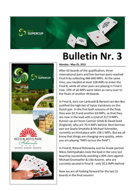 Bulletin Nr. 3 (25052015)