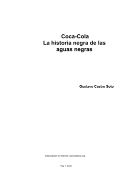 Coca-Cola La Historia Negra De Las Aguas Negras