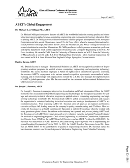 ABET's Global Engagement