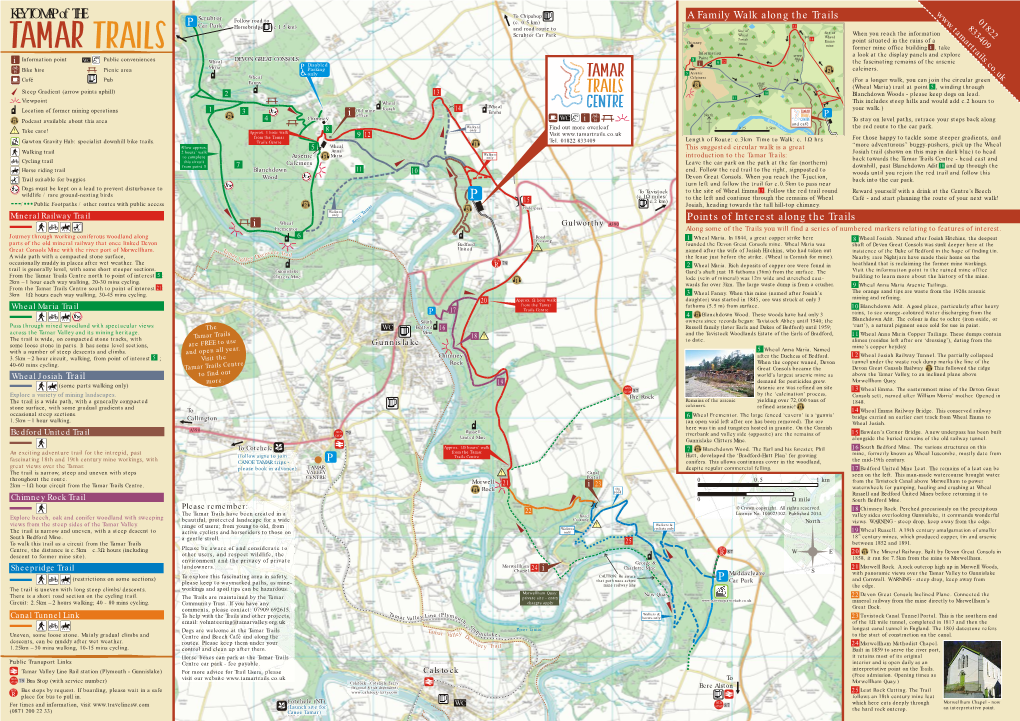 KEY to MAP of the to Chipshop a Family Walk Along the Trails W Scrubtor Follow Road to 0 P (C