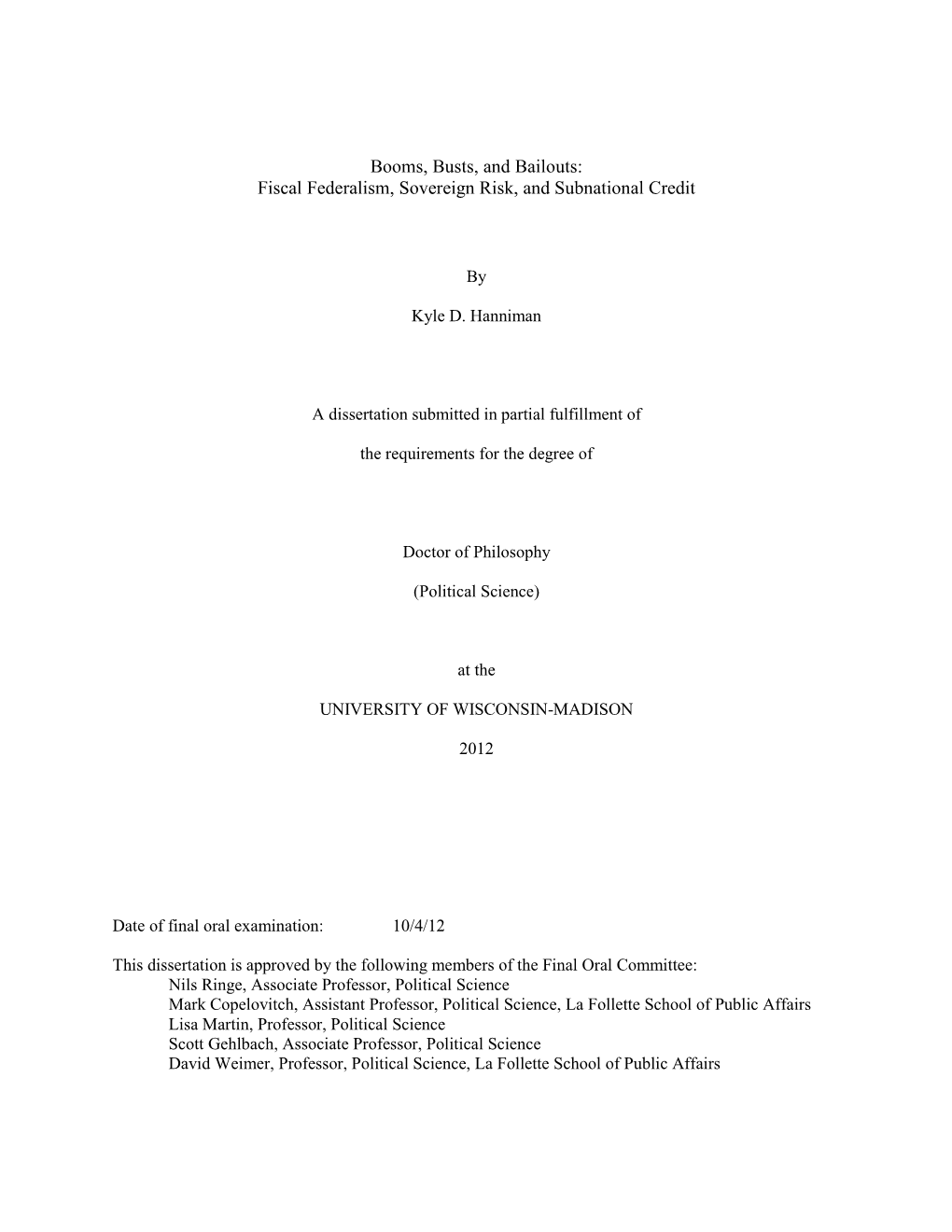 Fiscal Federalism, Sovereign Risk, and Subnational Credit