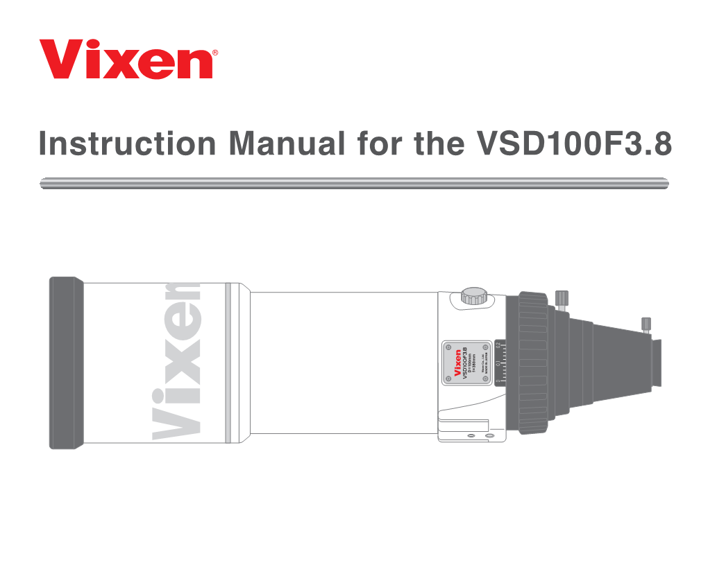 Instruction Manual for the VSD100F3.8