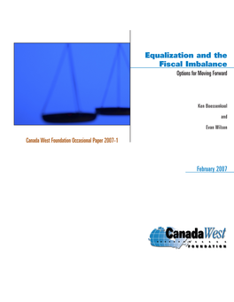 Equalization and the Fiscal Imbalance Options for Moving Forward