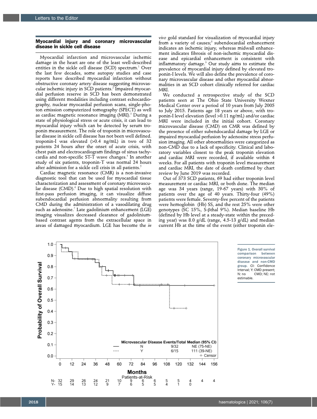 Myocardial Injury and Coronary Microvascular Disease in Sickle Cell