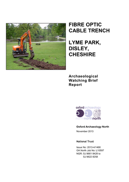 Fibre Optic Cable Trench Lyme Park, Disley, Cheshire