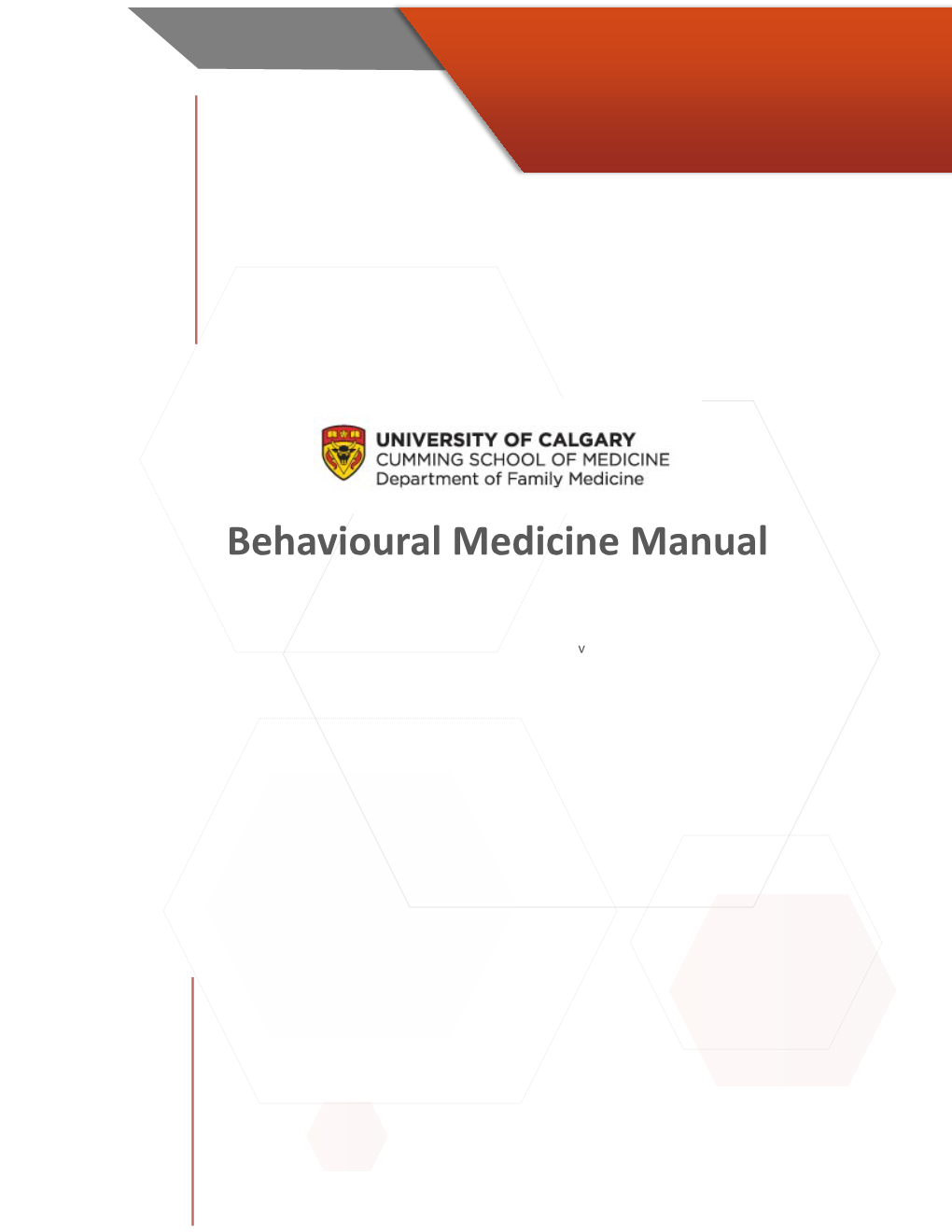 Behavioural Medicine Manual