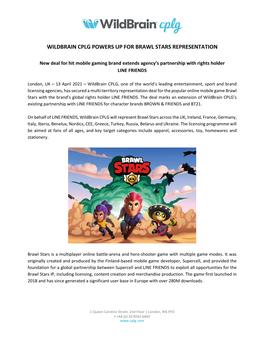 Wildbrain Cplg Powers up for Brawl Stars Representation