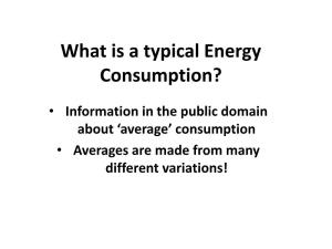 What Is a Typical Energy Consumption?