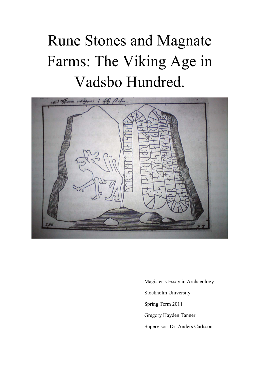 Rune Stones and Magnate Farms: the Viking Age in Vadsbo Hundred