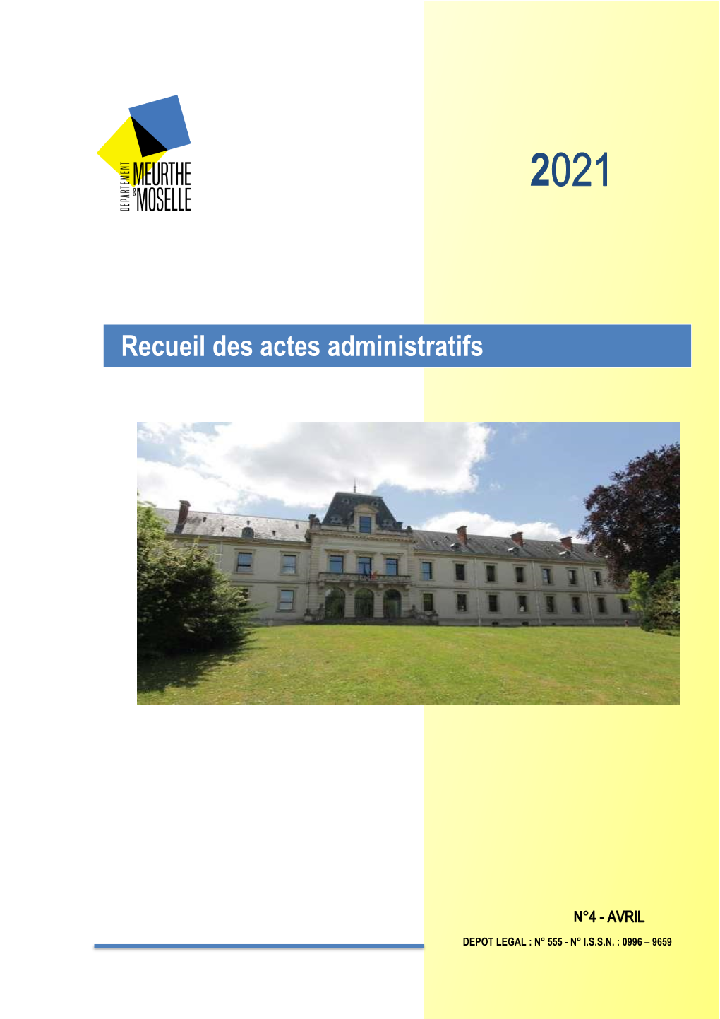 Recueil Des Actes Administratifs Du Département De Meurthe Et Moselle