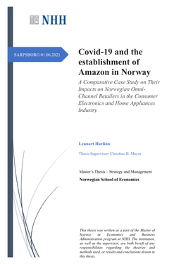 Covid-19 and the Establishment of Amazon in Norway